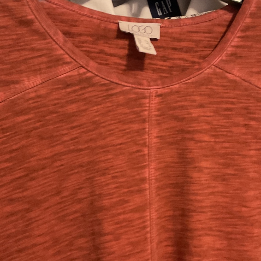 LOGO by Lori Goldstein Women's Burnt Orange Sweatshirt